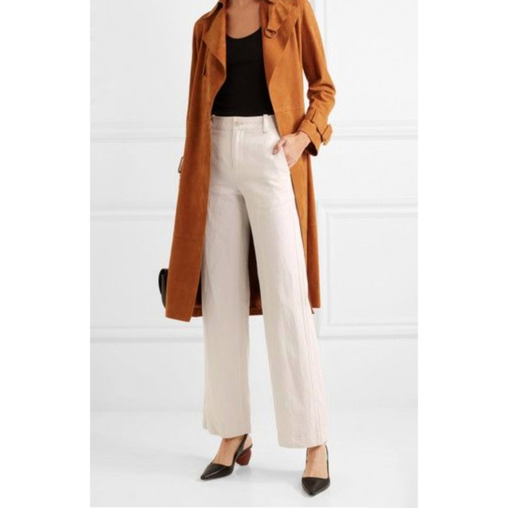 Vince | High Rise Linen Blend Wide Leg Pants Size 10
